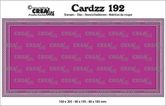 Cardzz dies no. 192, Slimline L, med firkantet huller
