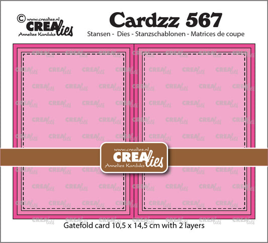 Cardzz dies no. 567, Gatefold rectangle card horizontal