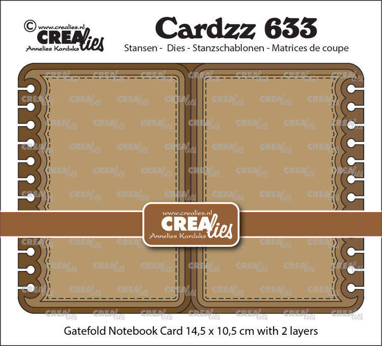 Cardzz dies no. 633, Gatefold Notebook card rectangle