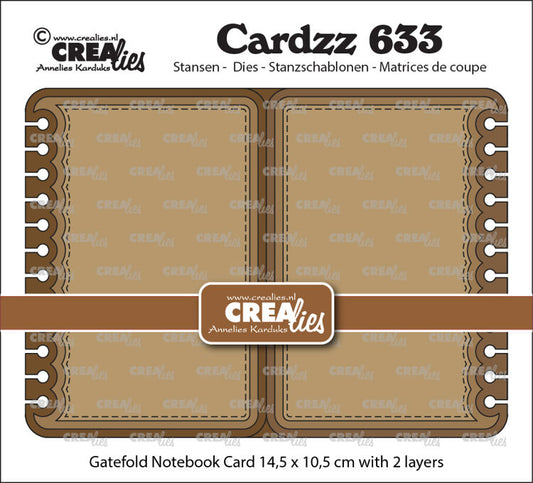 Cardzz dies no. 633, Gatefold Notebook card rectangle