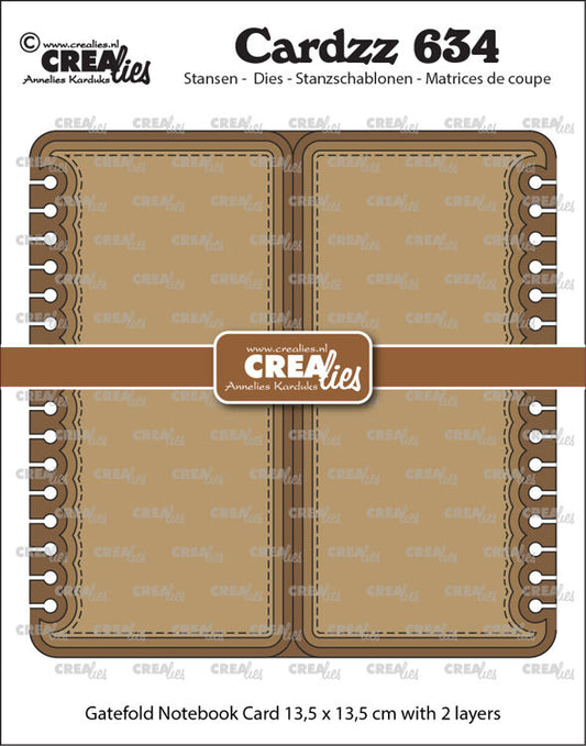 Cardzz dies no. 634, Gatefold Notebook card square