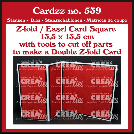 Cardzz dies no. 539, (Double) Z-fold / Easel card 13,5 x 13,5 cm