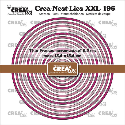 Crea-Nest-Lies XXL dies no. 196, Thin Frames Circles smooth