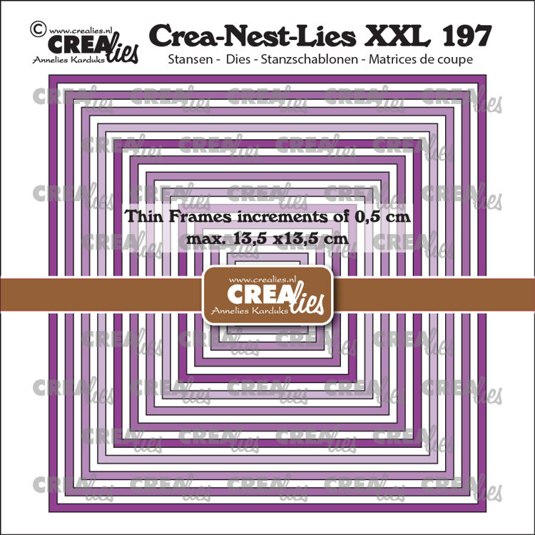 Crea-Nest-Lies XXL dies no. 197, Thin Frames Squares smooth