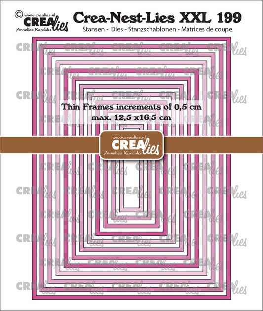 Crea-Nest-Lies XXL dies no. 199, Thin Frames Rectangles smooth