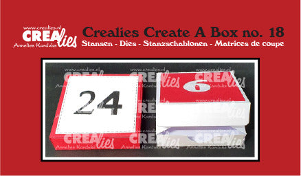 Dies Crealies Create A Box dies no. 18, Advent box 6 cm, with numbers