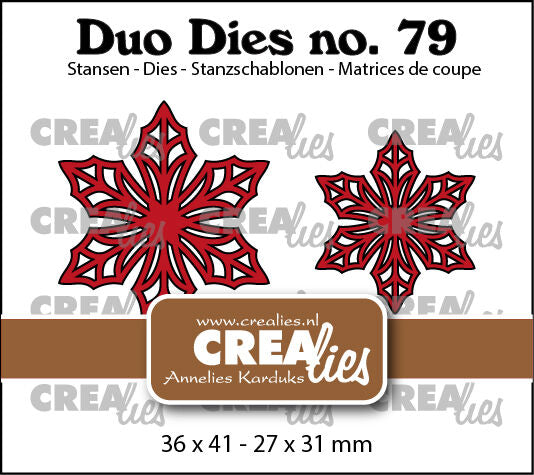 Duo Dies no. 79, Open Flowers 33 Poinsettia