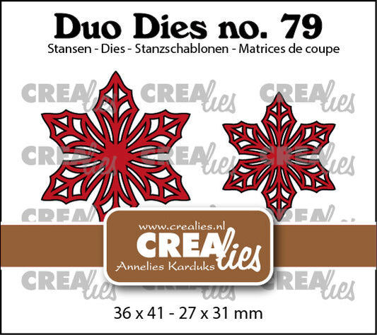 Duo Dies no. 79, Open Flowers 33 Poinsettia
