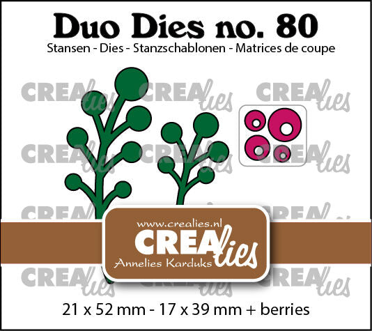 Duo Dies no. 80, Leaves 23 Berry branches