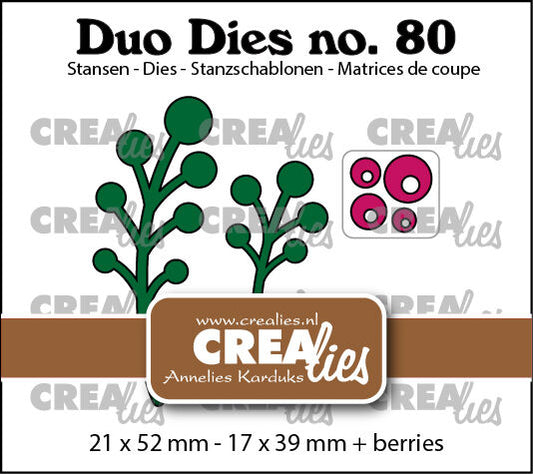 Duo Dies no. 80, Leaves 23 Berry branches
