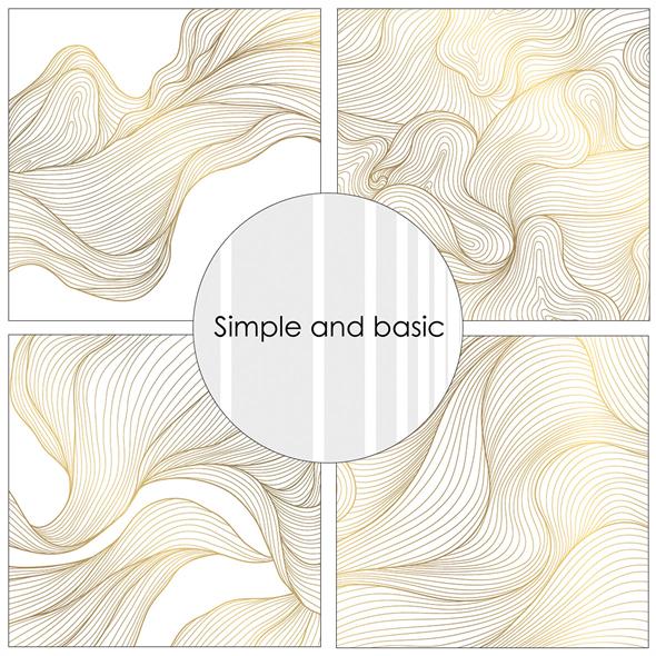 Simple and Basic Design Papers "Golden Waves"
